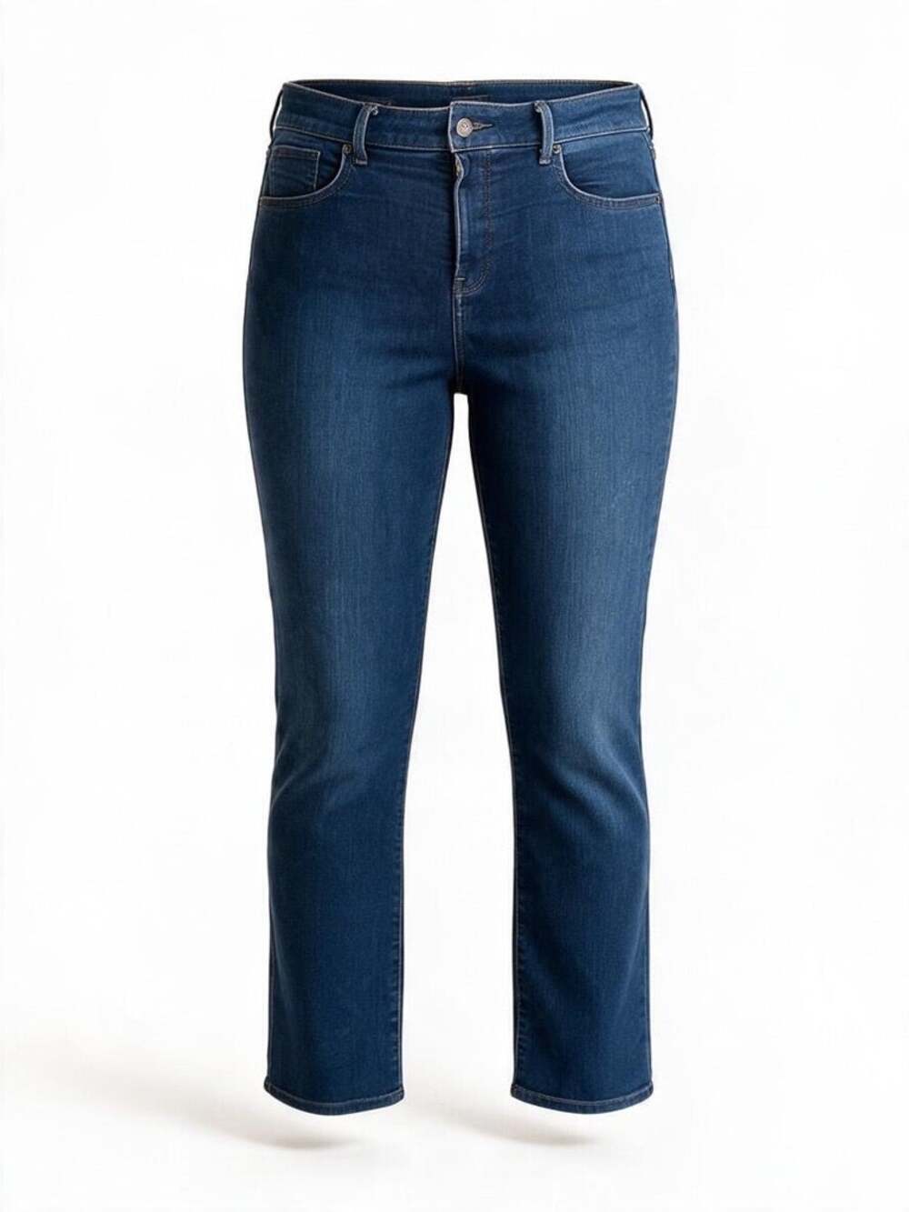 NYDJ Women’s 12 Marilyn Straight Leg Jeans Lift Tuck Dark Wash Stretch Denim